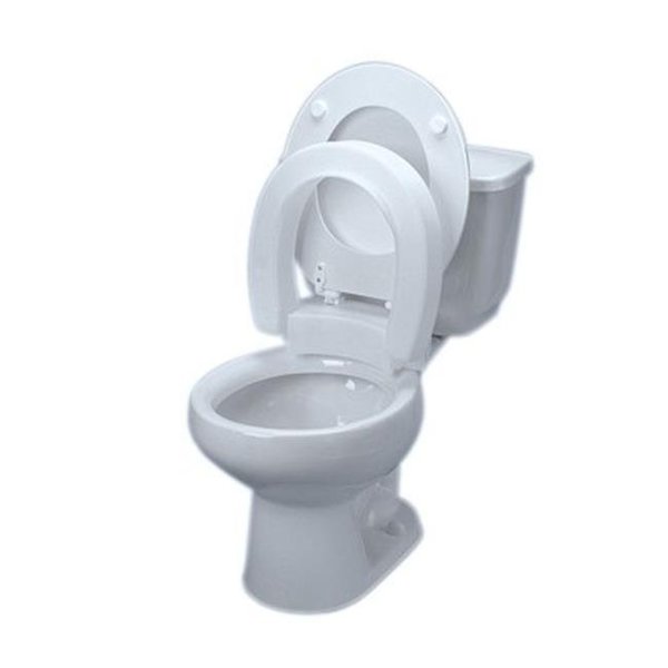 Fabrication Enterprises Fabrication Enterprises 43-2571 Hinged Elevated Toilet Seat; Elongated 43-2571